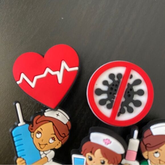 Set of 5 Nursing Croc Charms Novelty - Picture 4 of 5